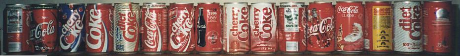 fifth row of coke bottles