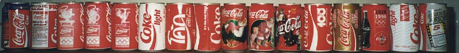 ninth row of coke bottles